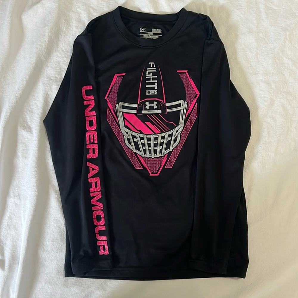 Under Armour Kids Breast Cancer Awareness Football Shirt